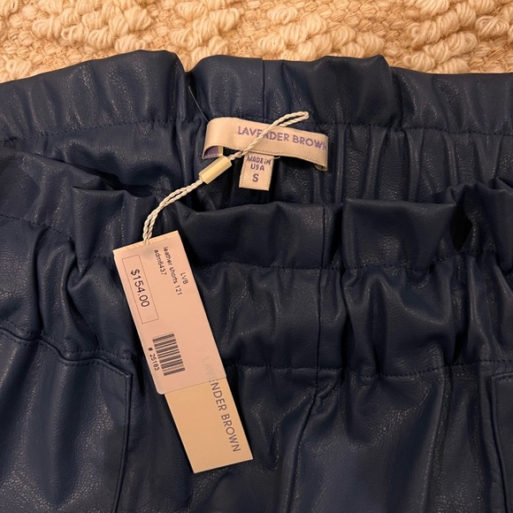 Lavender brown pleather shorts. NWT - Picture 4 of 4